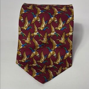 Beaufort Tie Rack Red Flying Ducks‎ Pattern Tie